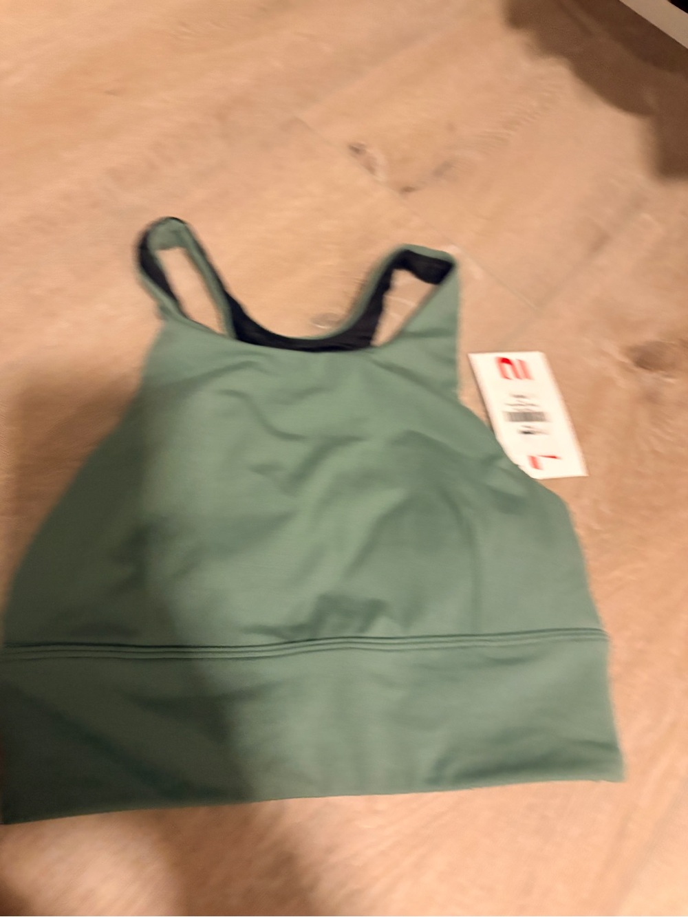 Varley Sage Green High-Neck Sports Bra